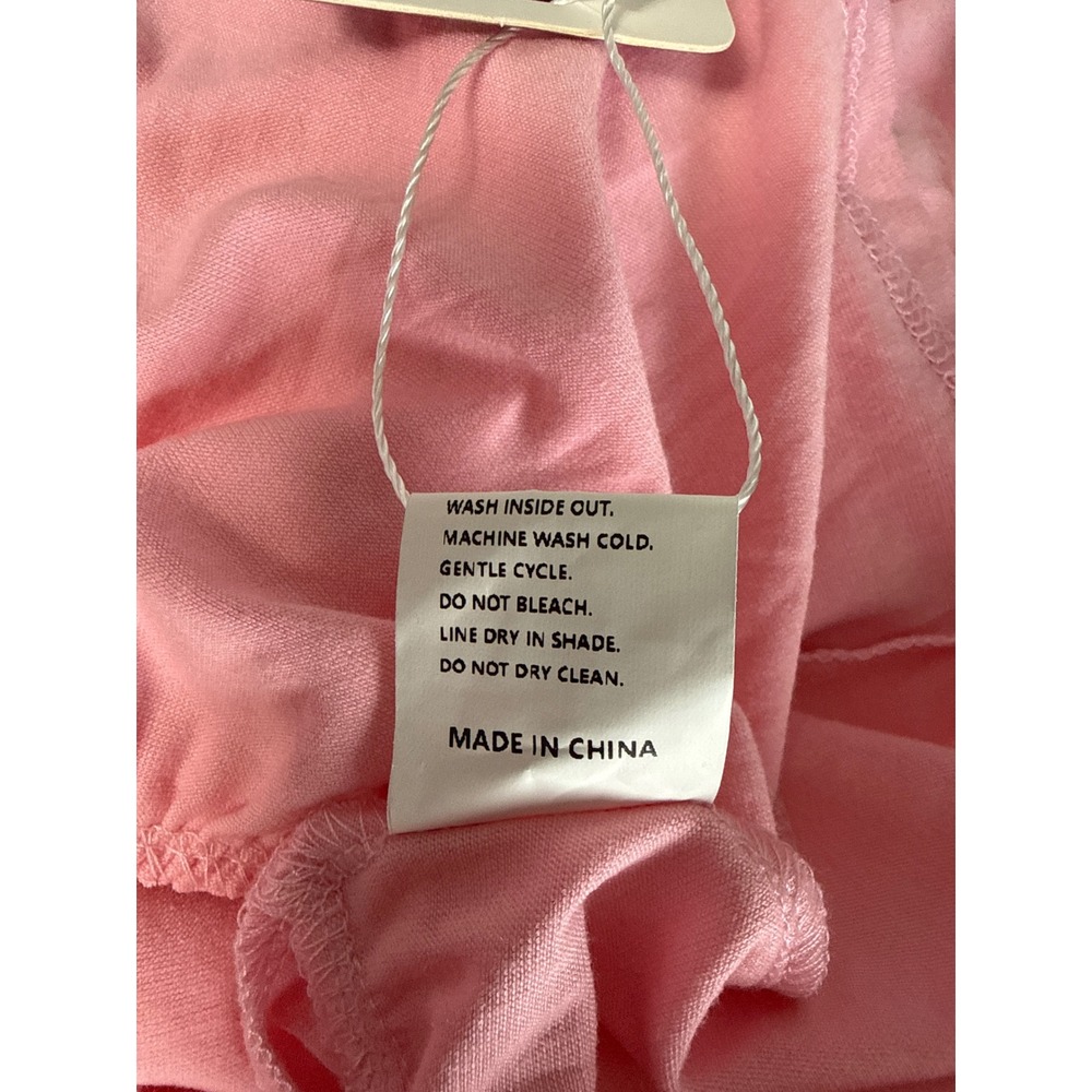 Yesfashion Pink Tiered Midi Dress Ruffle Cap Sleeve V-Neck Elastic Waist Small - Picture 6 of 7